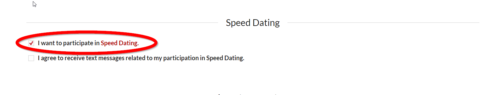 speed dating