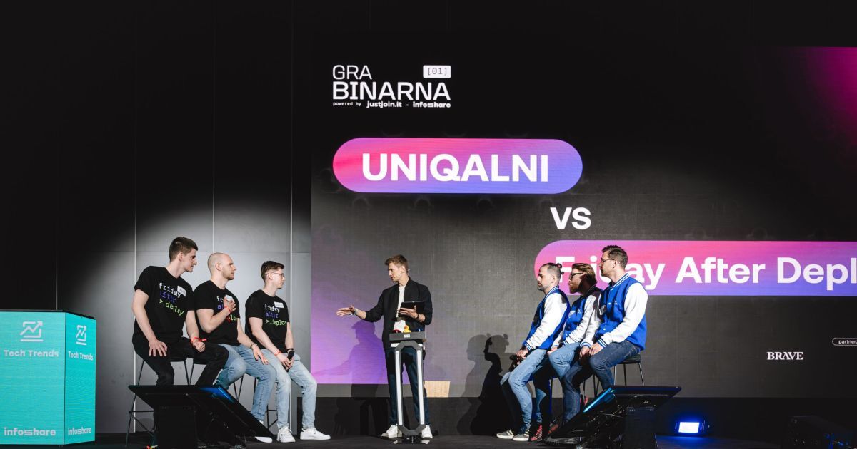 Teleturniej Gra Binarna powered by justjoin.it & Infoshare | FINAŁ